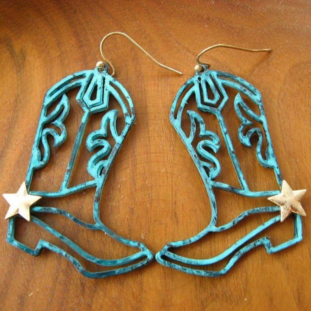 Cowboy Boots Dangle Earrings